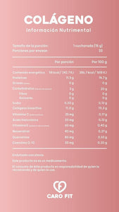 Caro Fit Hydrolized Collagen Powder  + Vit  C + Hyaluronic Acid